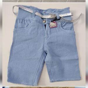 NEW SUPER CUTE GIRLS-CHILD HELLO KITTY DENIM JEAN SHORTS SIZE 8